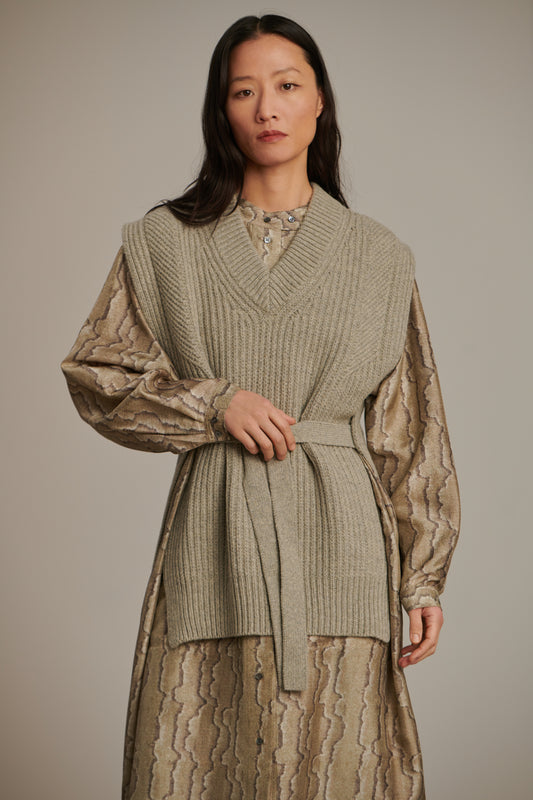 Jersey Costa - Gris Jaspeado - Lana - Mujer