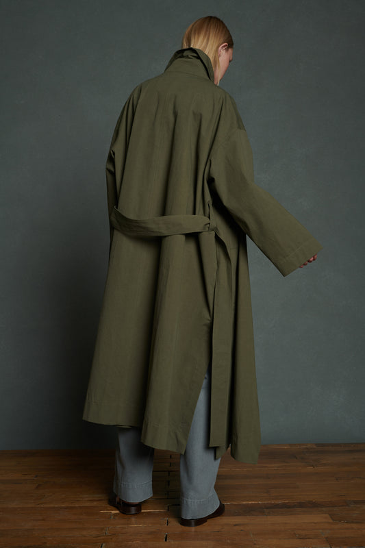 Manteau Albatros - Vert De Gris - Coton - Femme