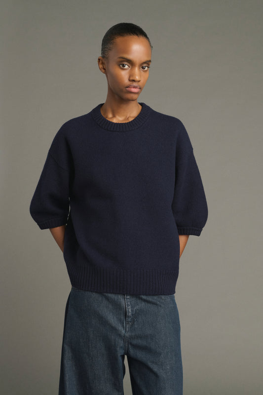 Jersey Lise - Navy - Lana Merino - Mujer