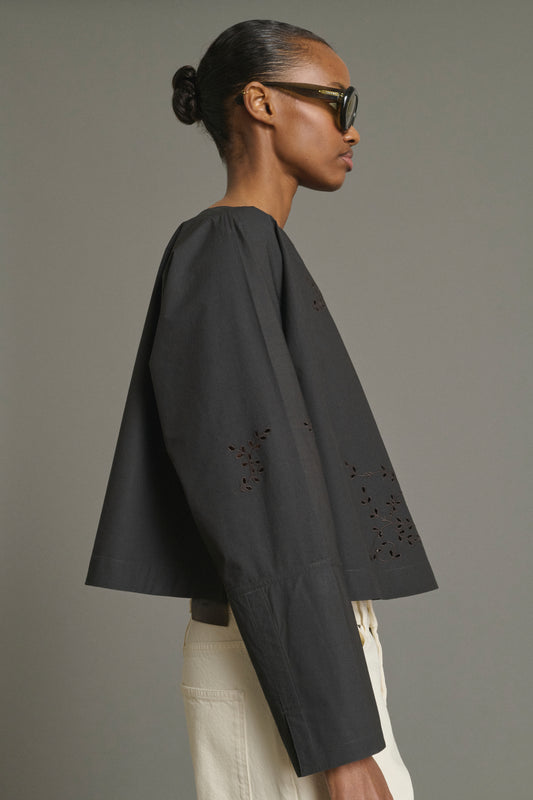 Blusa Hansel - Gris Antracita - Algodón - Mujer