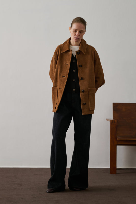 Cardigan Idem - Chocolat - Laine - Femme