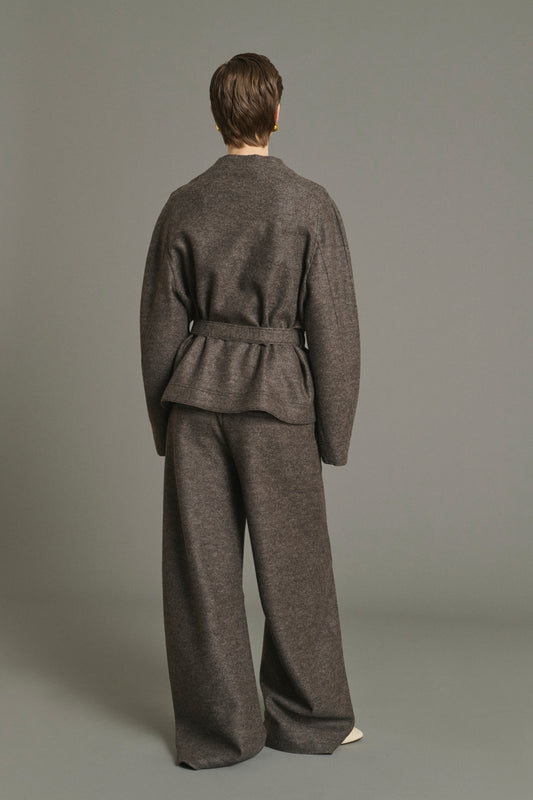Pantalón Gibson - Taupe chiné - Lana - Mujer