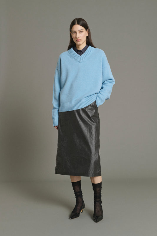 Jersey Julie - Azul Claro - Lana Merino - Mujer