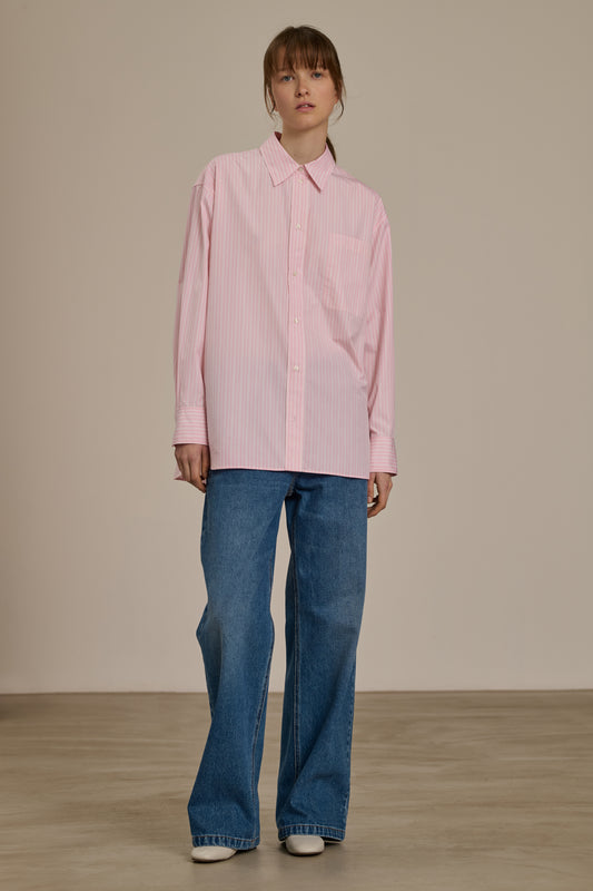 Camisa Carlotta - Rosa/Blanco Roto - Algodón - Mujer