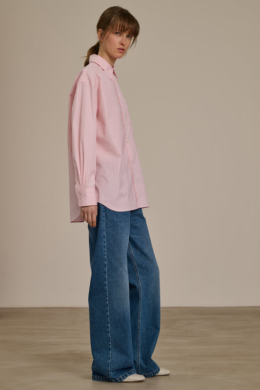 Camisa Carlotta - Rosa/Blanco Roto - Algodón - Mujer
