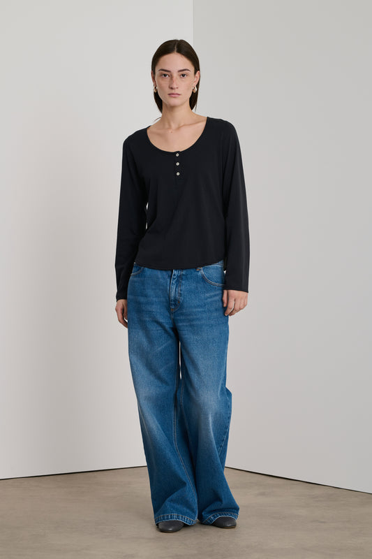 Camiseta Aurelia - Negro - Algodón - Mujer