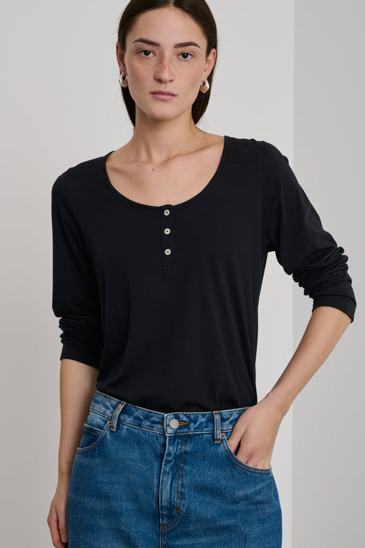 Camiseta Aurelia - Negro - Algodón - Mujer