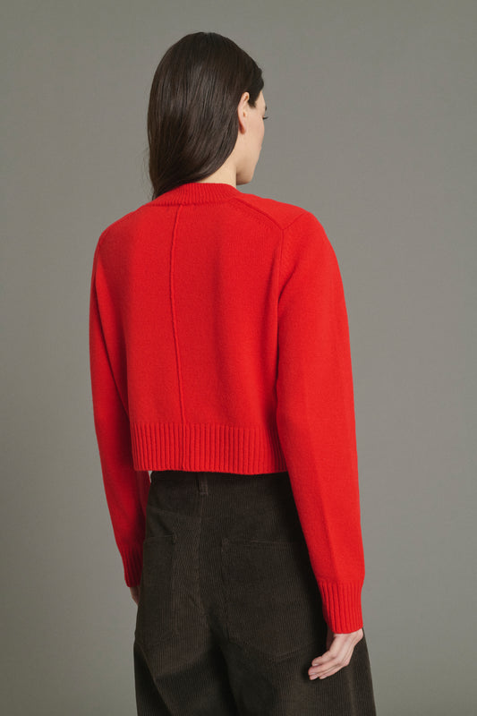 Jersey Jonas - Rojo - Lana merino - Mujer