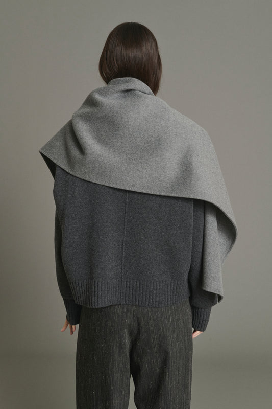 Capa Lisette - Gris Claro - Lana - Mujer