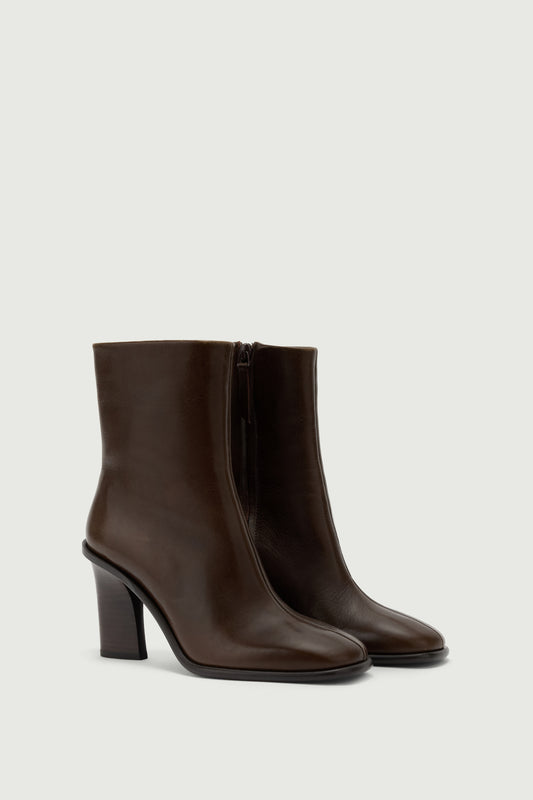 Botines Lollie - Marrón Oscuro - Cuero - Mujer
