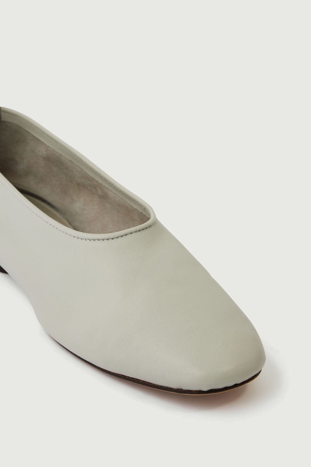Bailarinas Bala - Gris claro - Cuero - Mujer