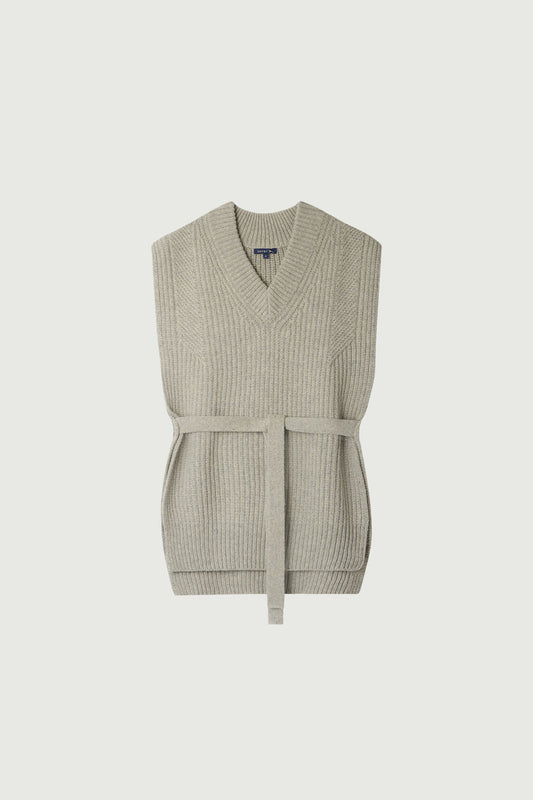 Jersey Costa - Gris Jaspeado - Lana - Mujer