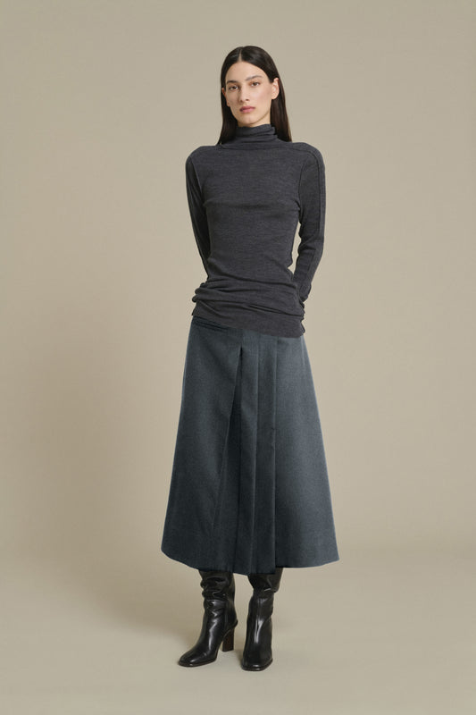 Falda Varna- Gris jaspeado - Mujer