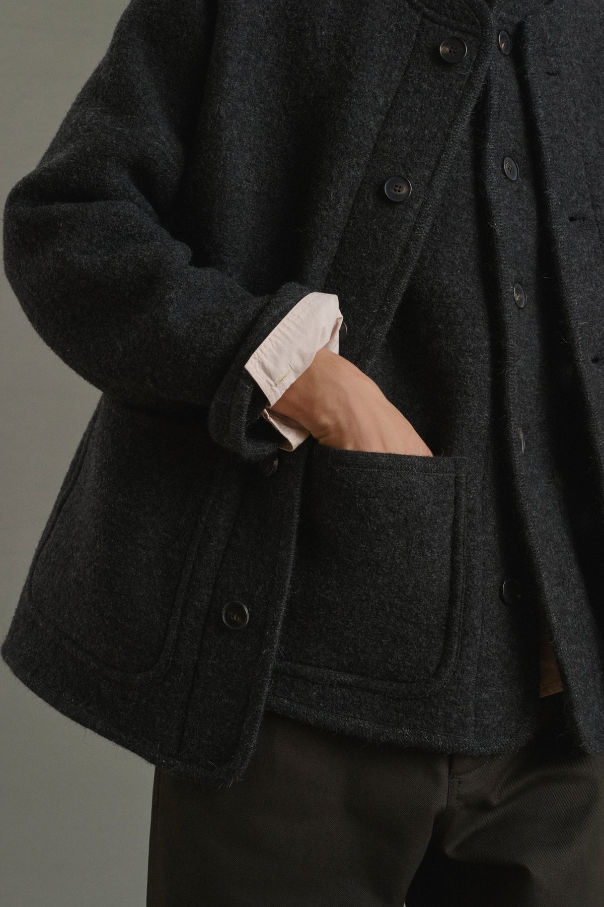 Chaqueta Aliocha - Gris antracita - Lana - Hombre