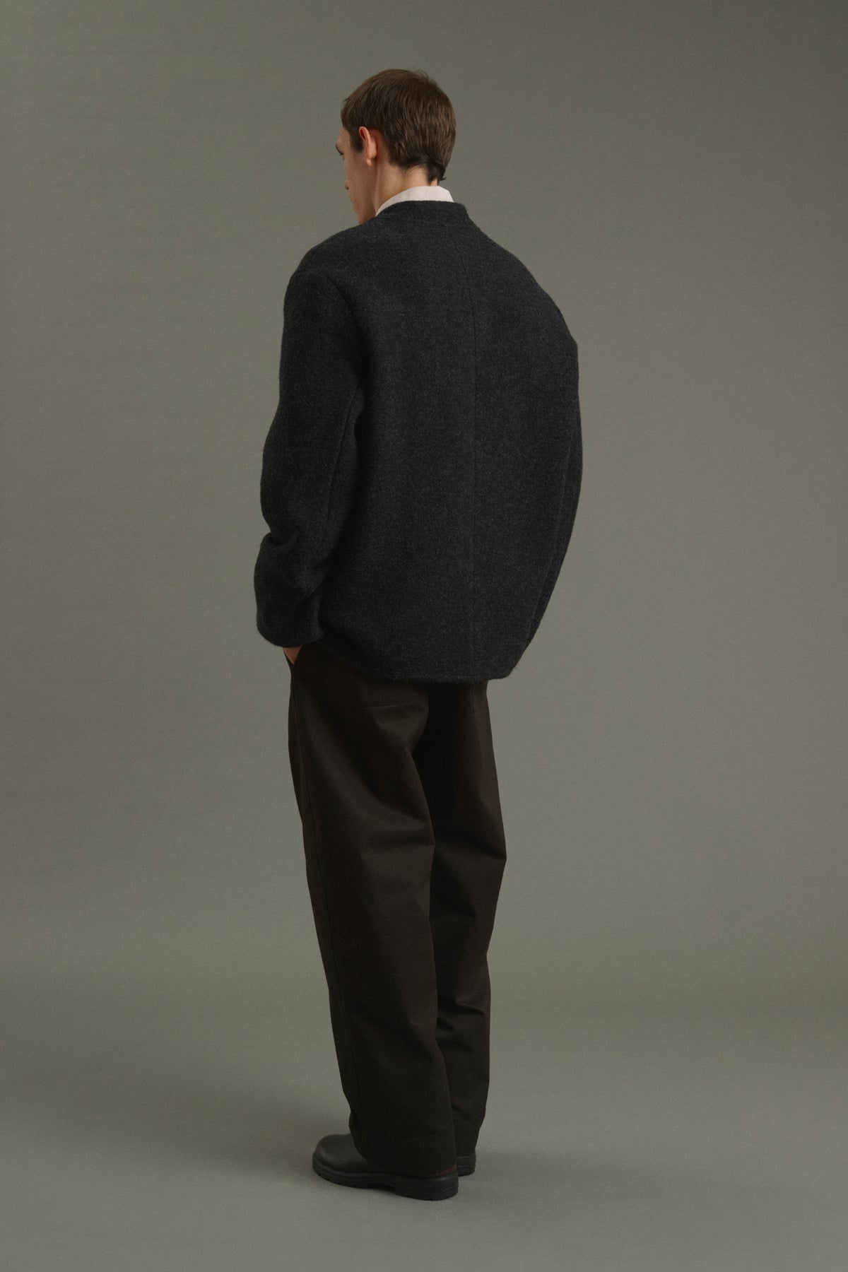 Chaqueta Aliocha - Gris antracita - Lana - Hombre vue 5