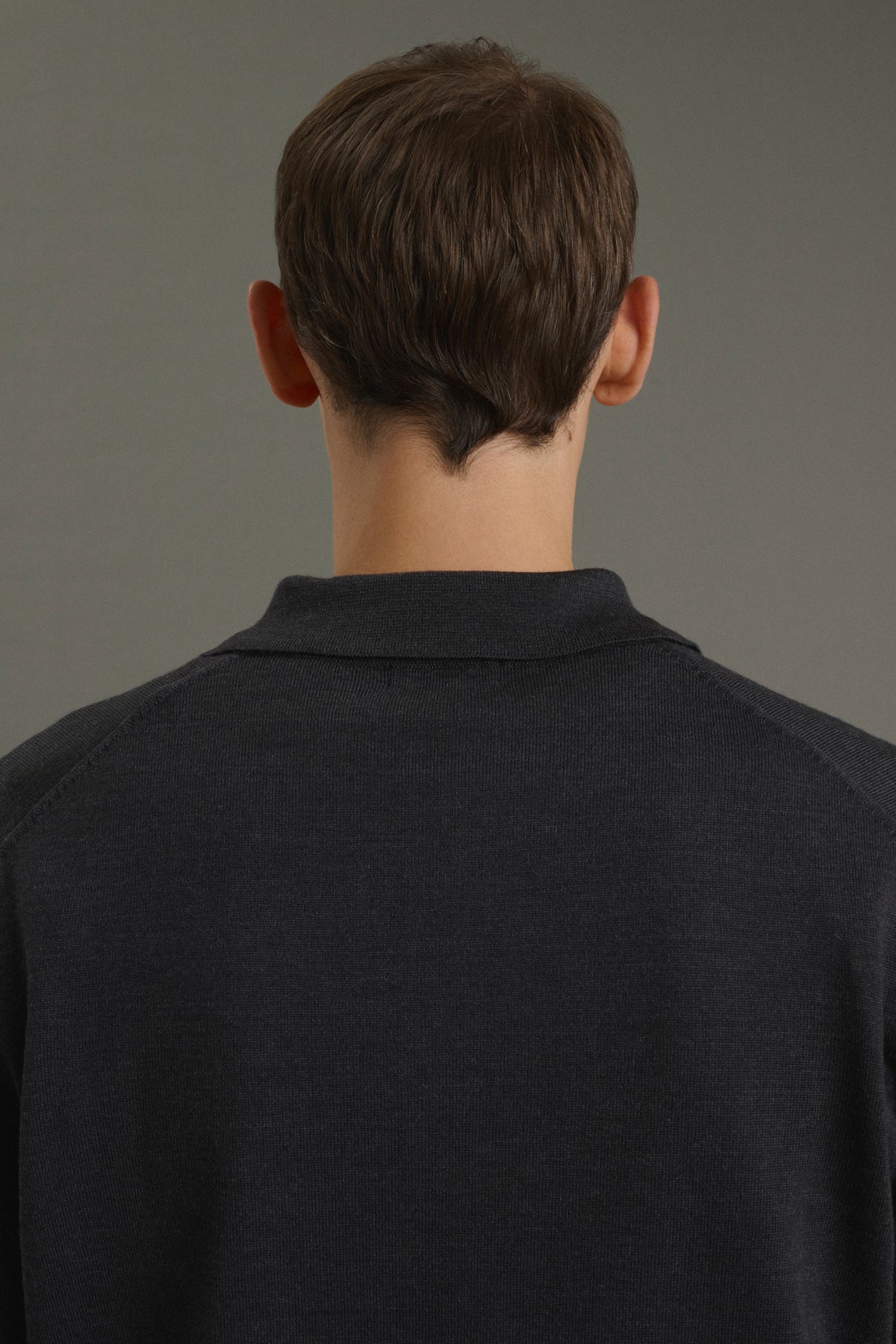 Jersey Etienne - Gris antracita - Lana merina - Hombre