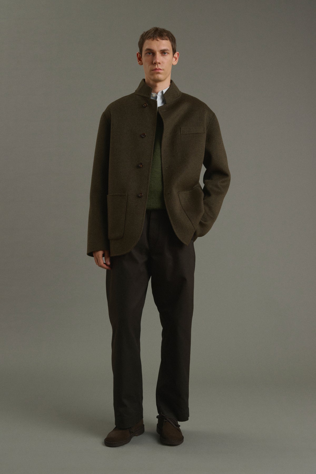 Chaqueta Eole - Caqui jaspeado - Doble faz - Hombre vue 1