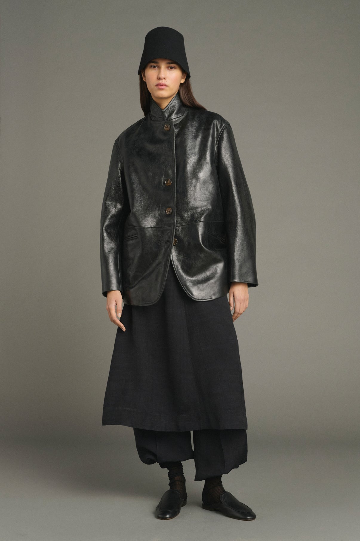 Chaqueta Luciano - Negro - Cuero - Mujer vue 1