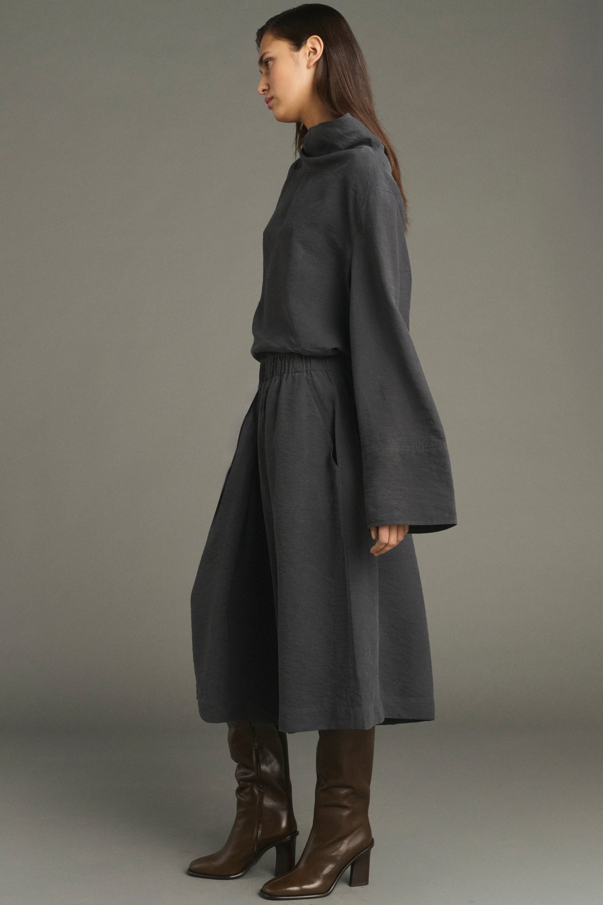 Bermuda Lexie - Gris Antracita - Seda - Mujer vue 2