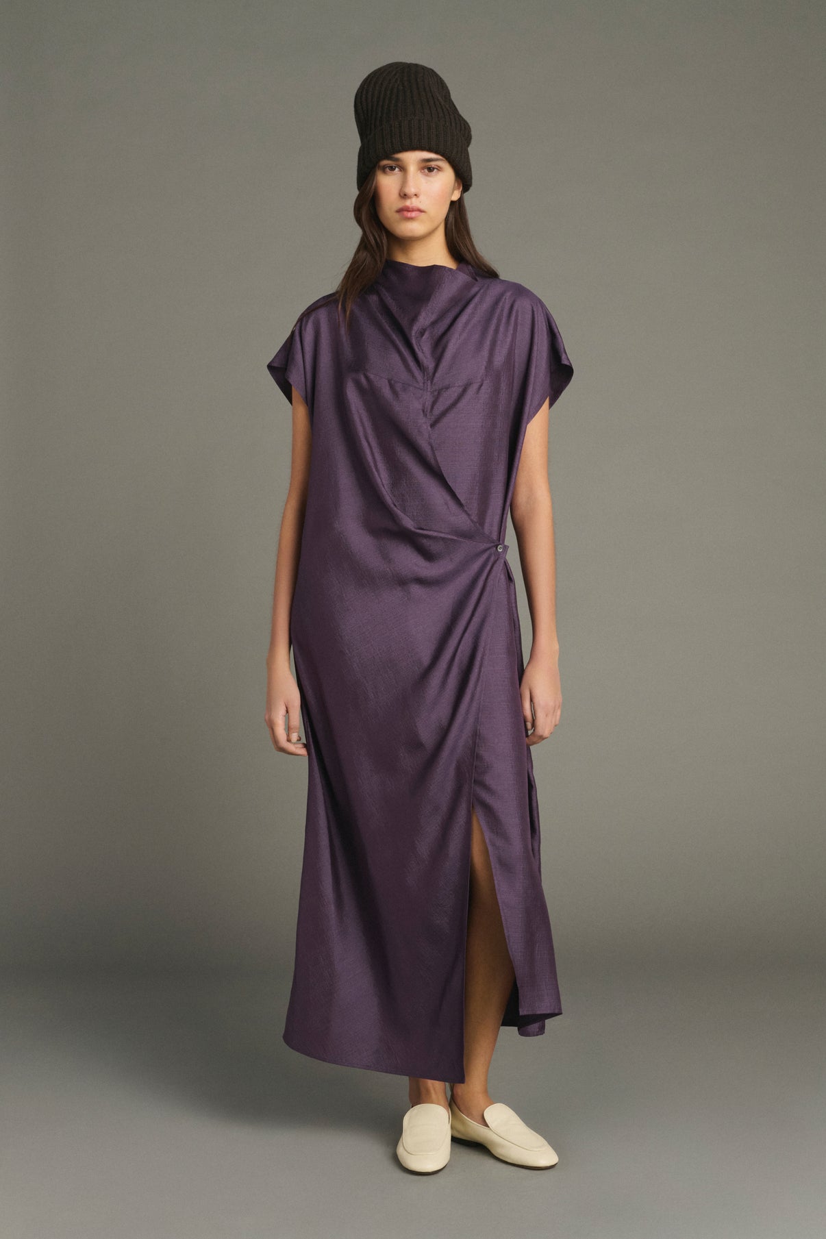 Vestido Foggia - Violeta - Seda - Mujer vue 4