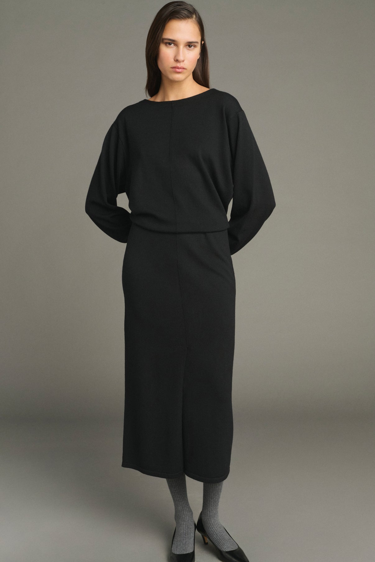 Vestido Kathleen - Negro - Lana Merino - Mujer vue 3