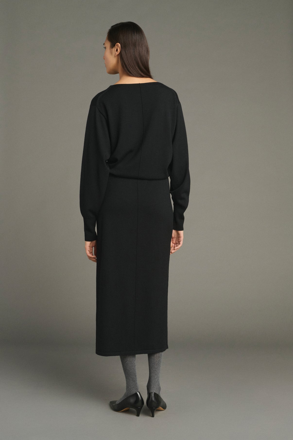 Vestido Kathleen - Negro - Lana Merino - Mujer vue 2