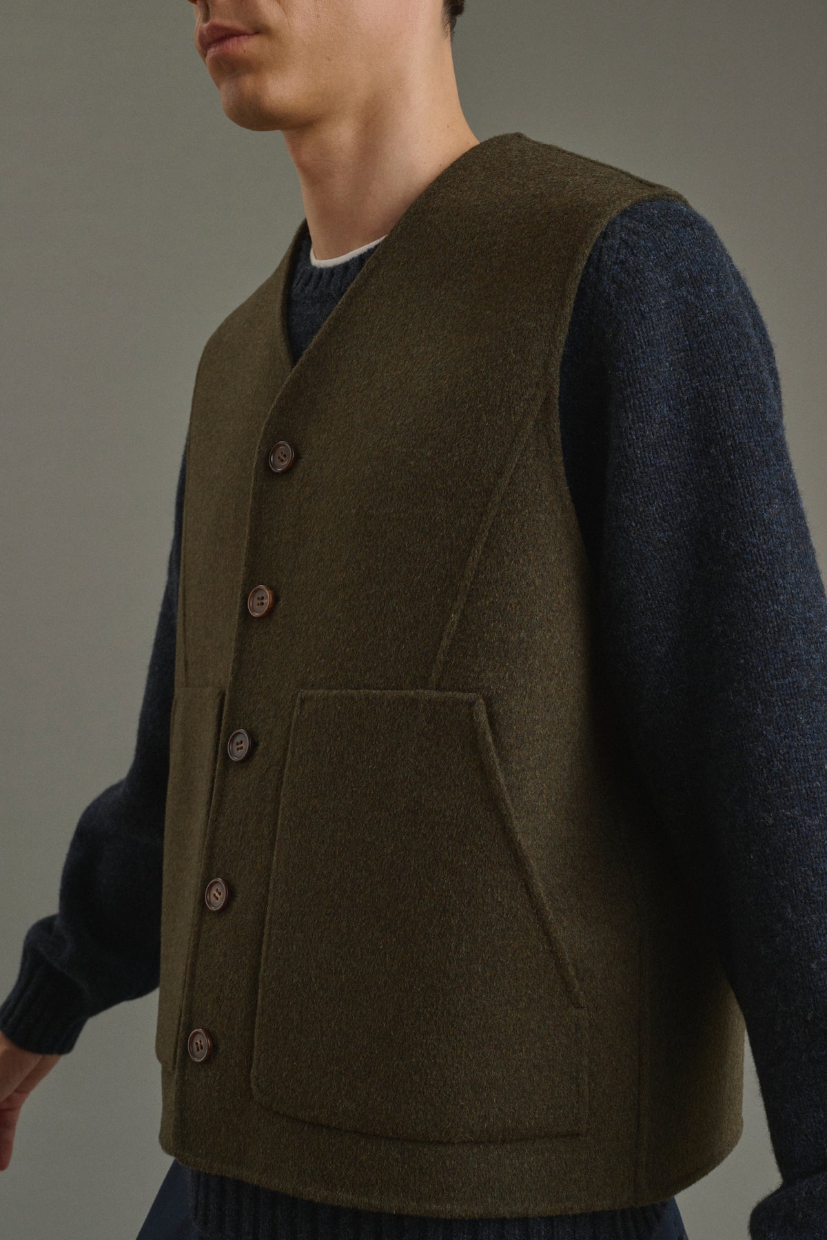 Chaqueta Romain - Caqui jaspeado - Doble faz - Hombre