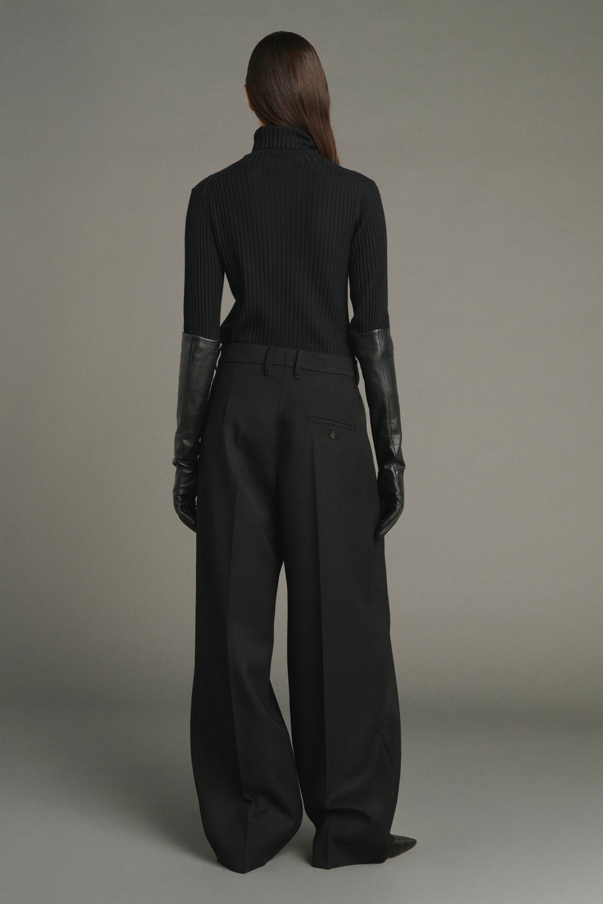 Jersey Filao - Negro - Lana merino - Mujer vue 2