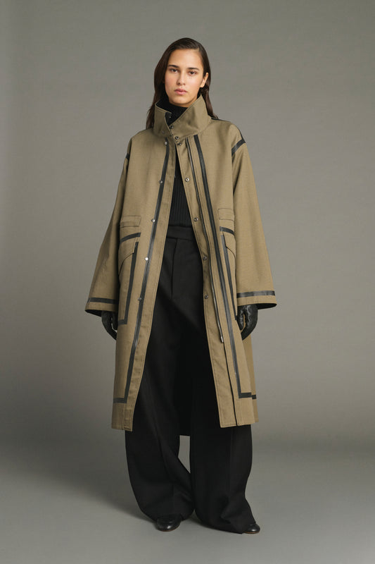 Abrigo Luce - Negro/Beige - Algodón - Mujer