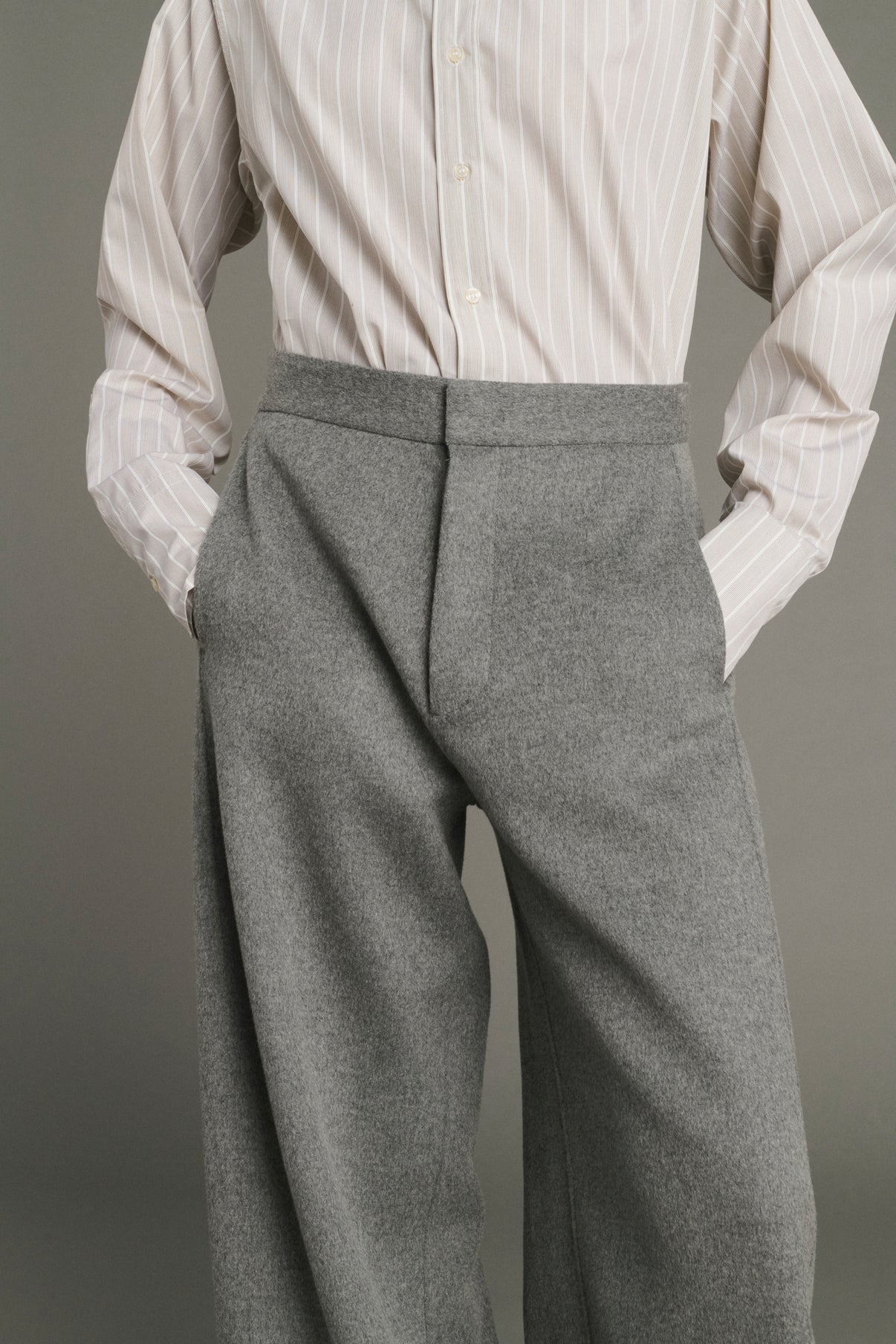 Pantalón Horatio - Gris claro - Lana - Mujer vue 4