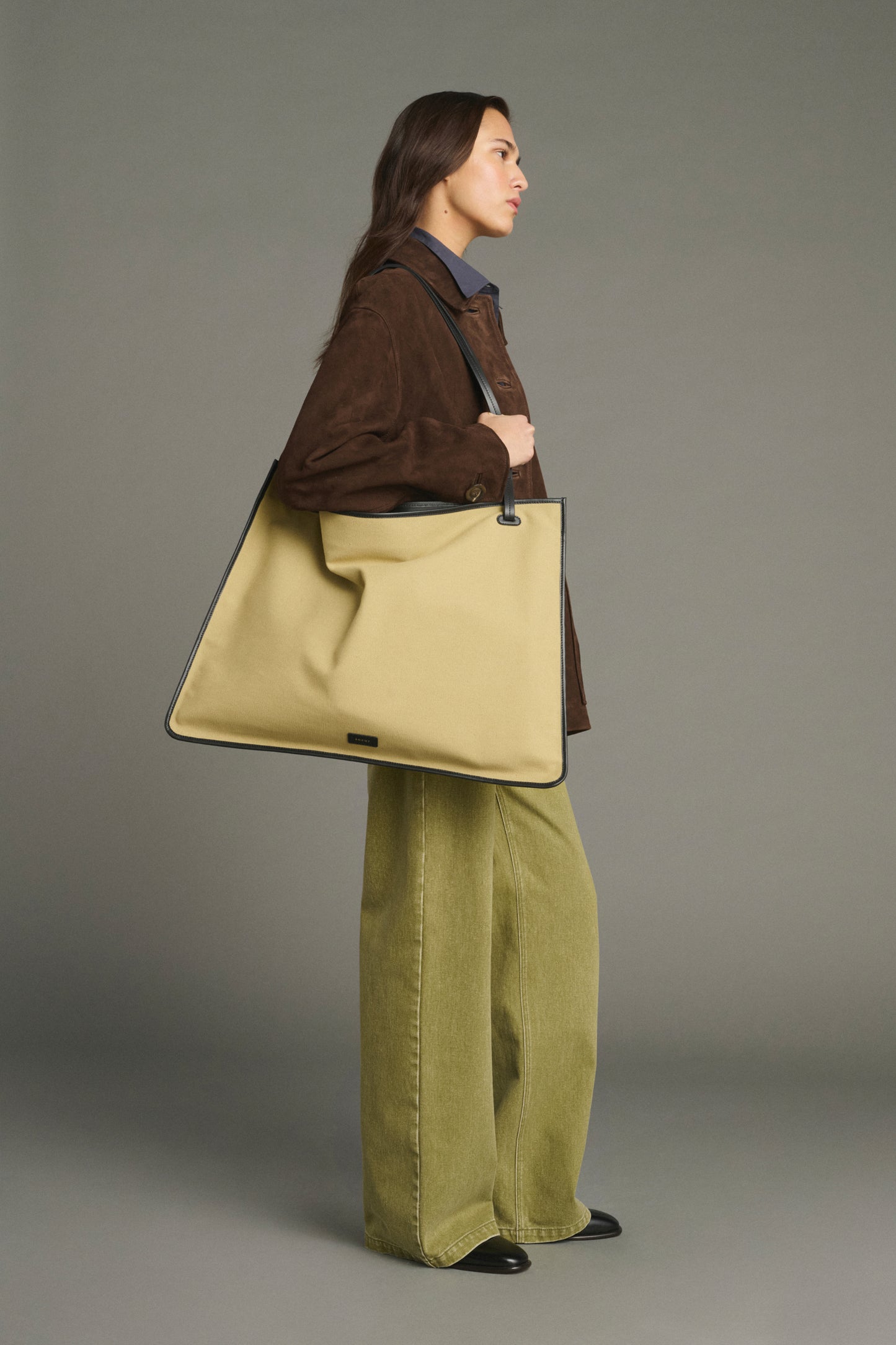 Capazo Darla - Beige/Negro - Algodón - Mujer