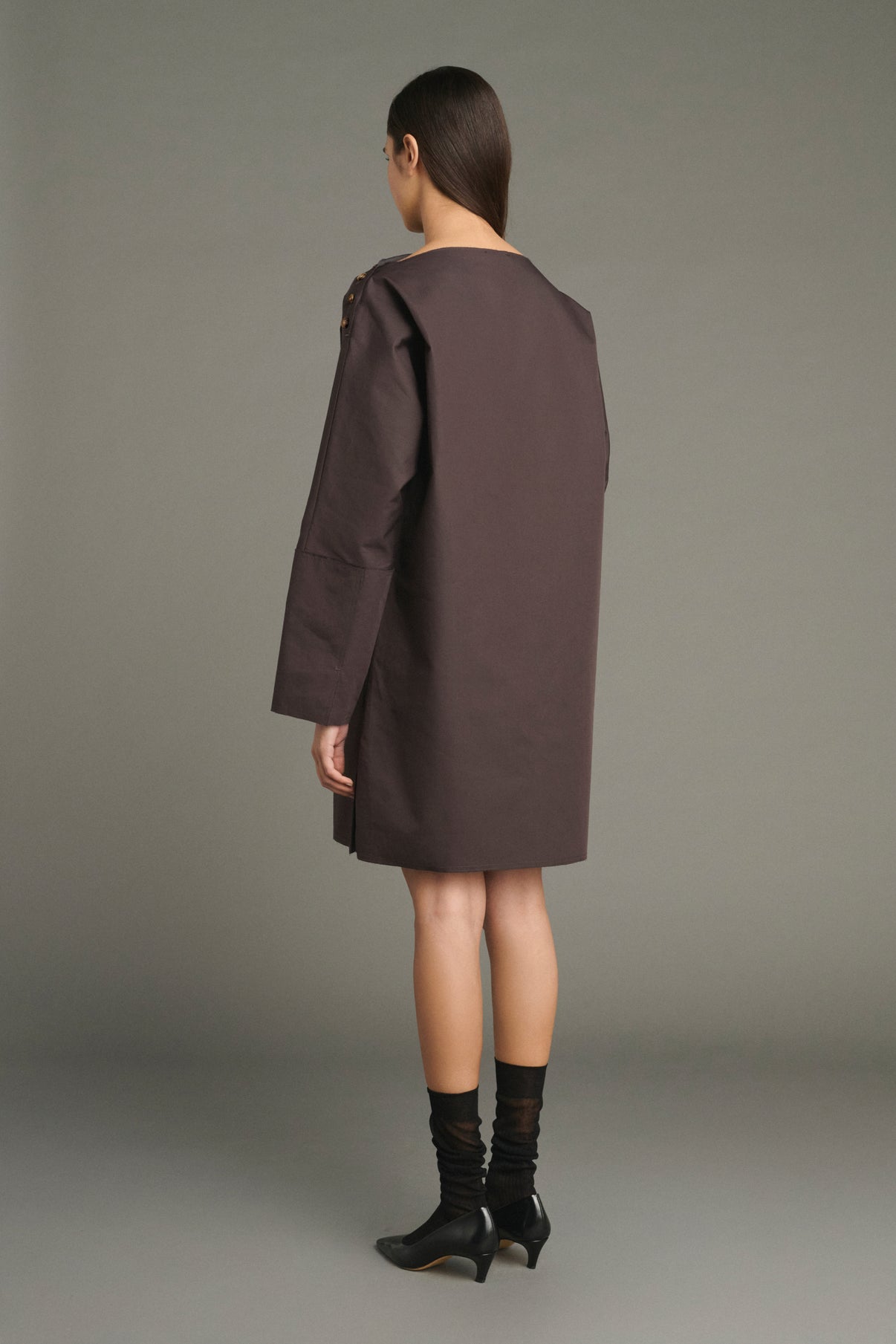 Vestido Liris - Higo/Marrón Oscuro - Algodón - Mujer vue 2