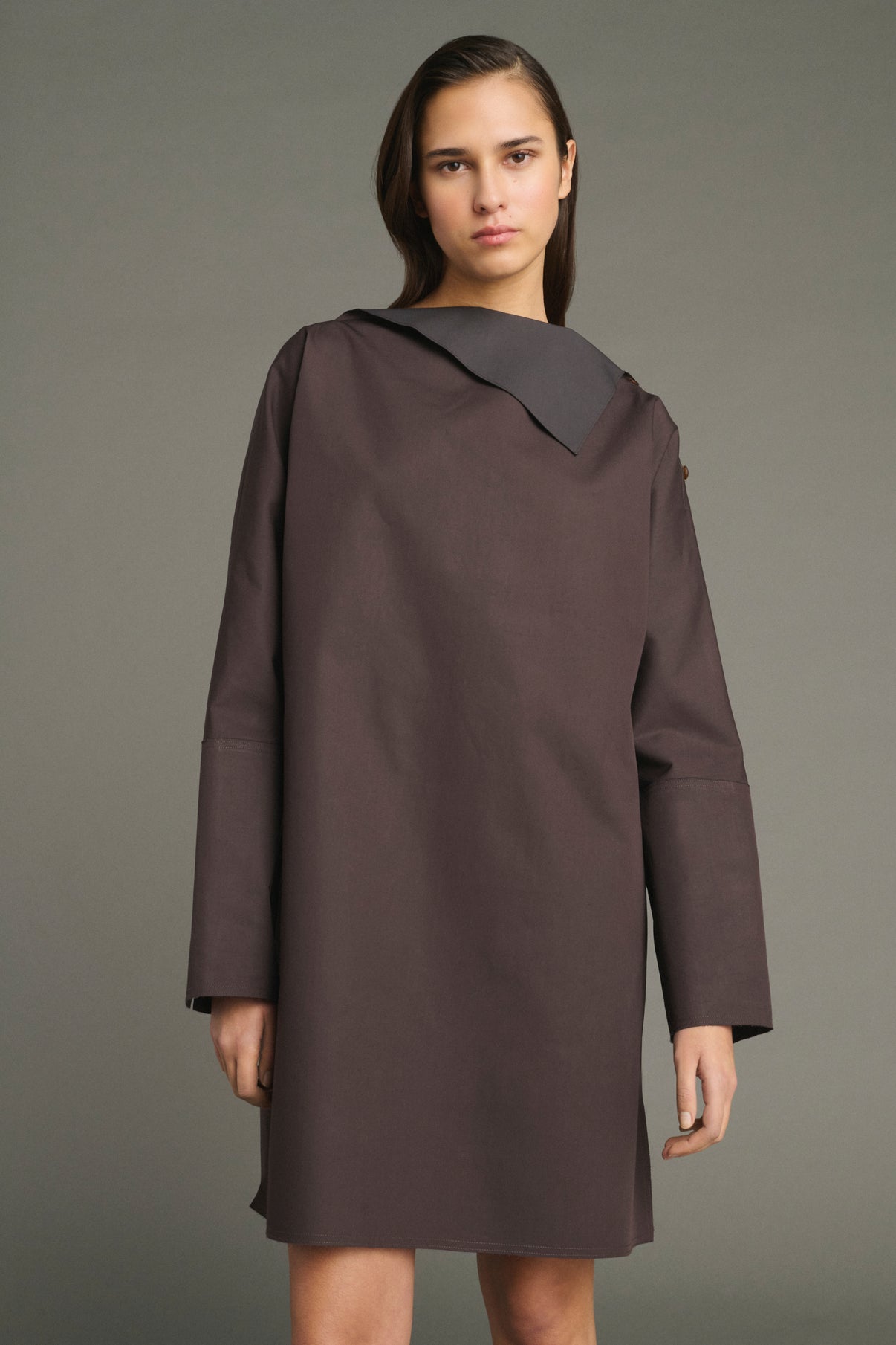 Vestido Liris - Higo/Marrón Oscuro - Algodón - Mujer vue 3