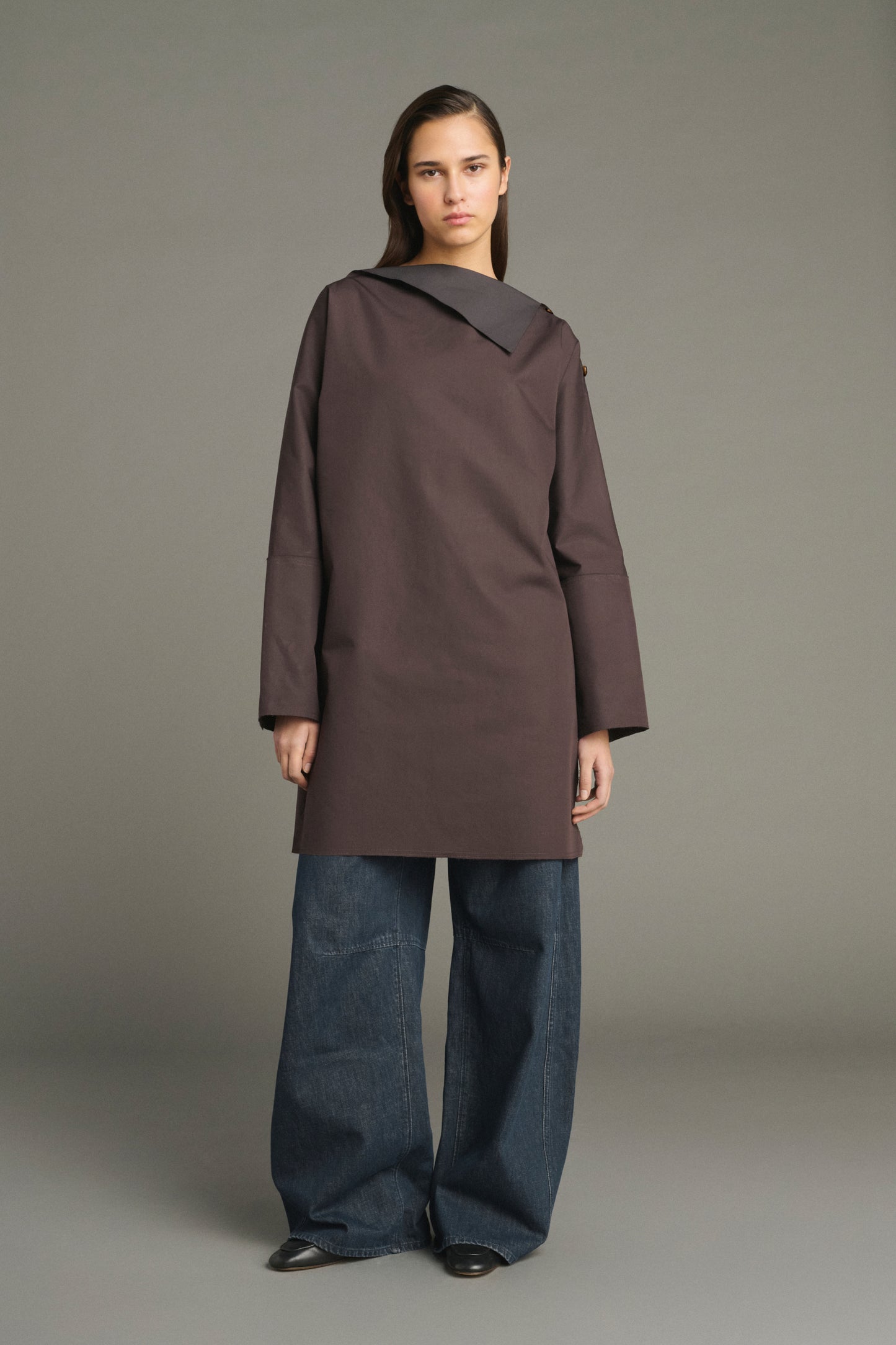 Vestido Liris - Higo/Marrón Oscuro - Algodón - Mujer