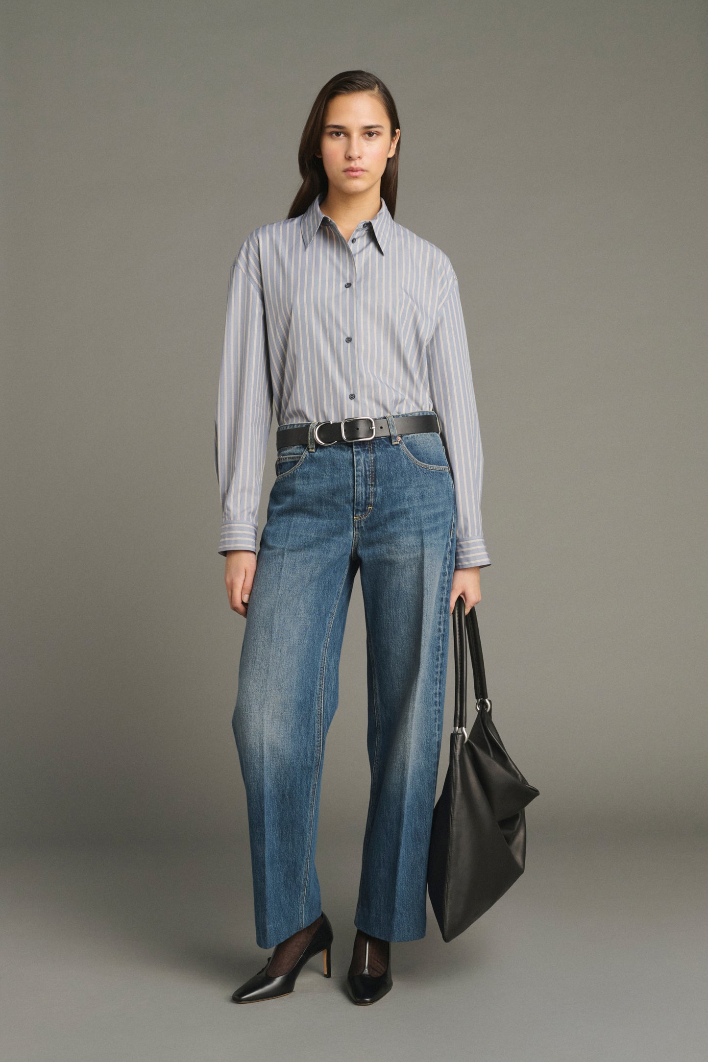 Vaqueros Jerry - Denim Azul Deslavado - Algodón - Mujer
