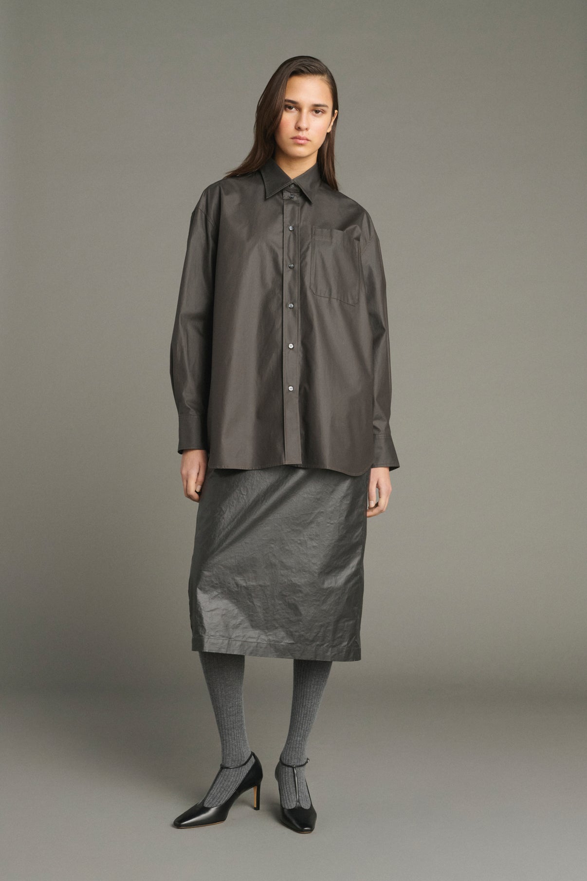 Camisa Carlotta - Marrón Oscuro - Algodón - Mujer vue 1