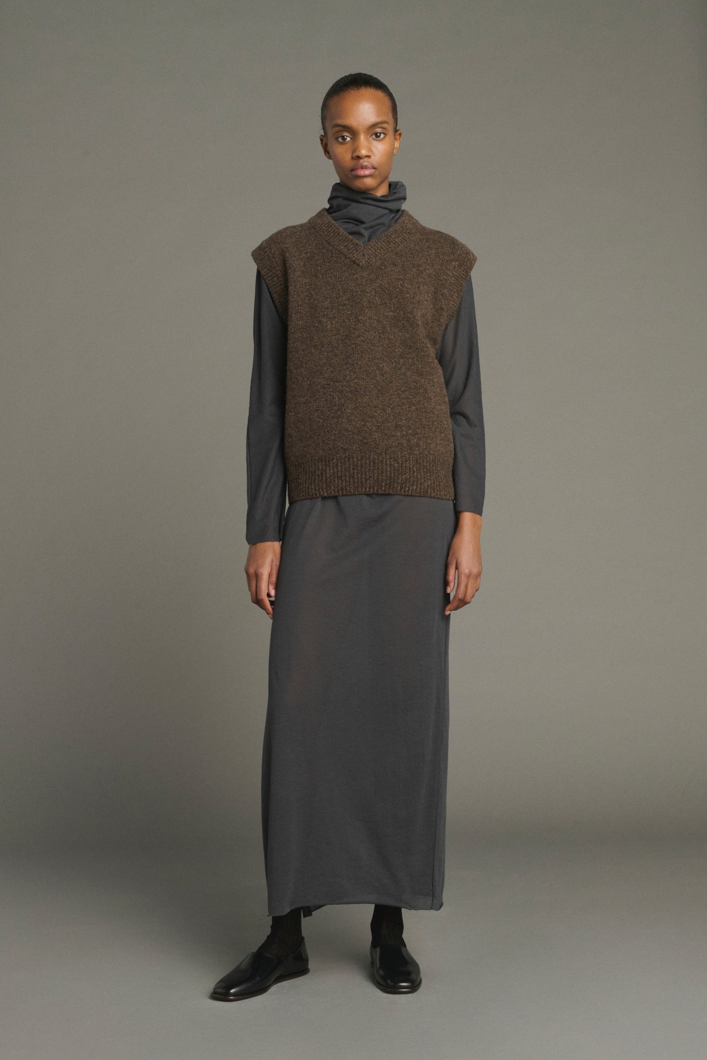 Jersey Karl - Marrón Jaspeado - Lana Merino - Mujer