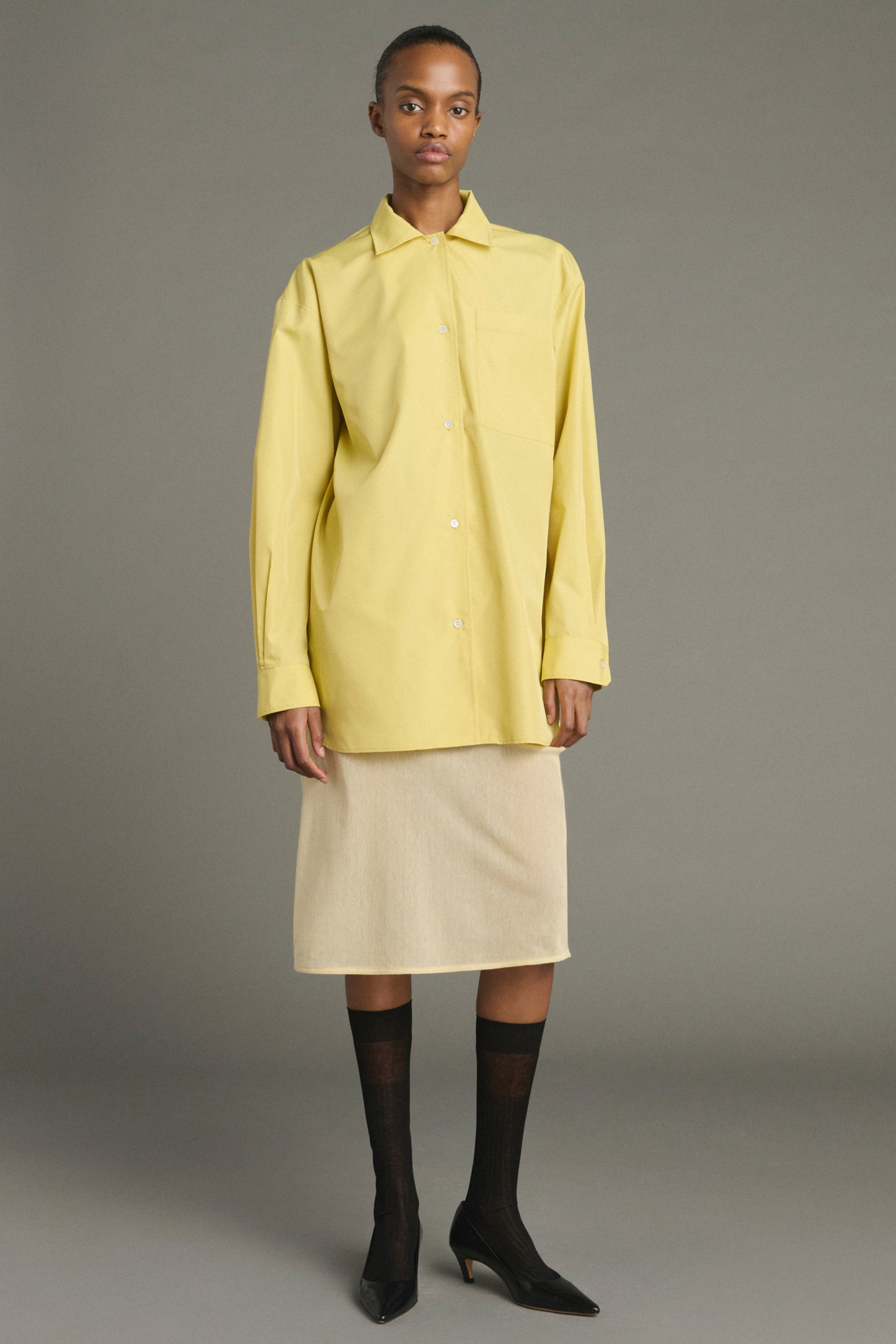 Camisa Kita - Amarillo/Beige - Mujer