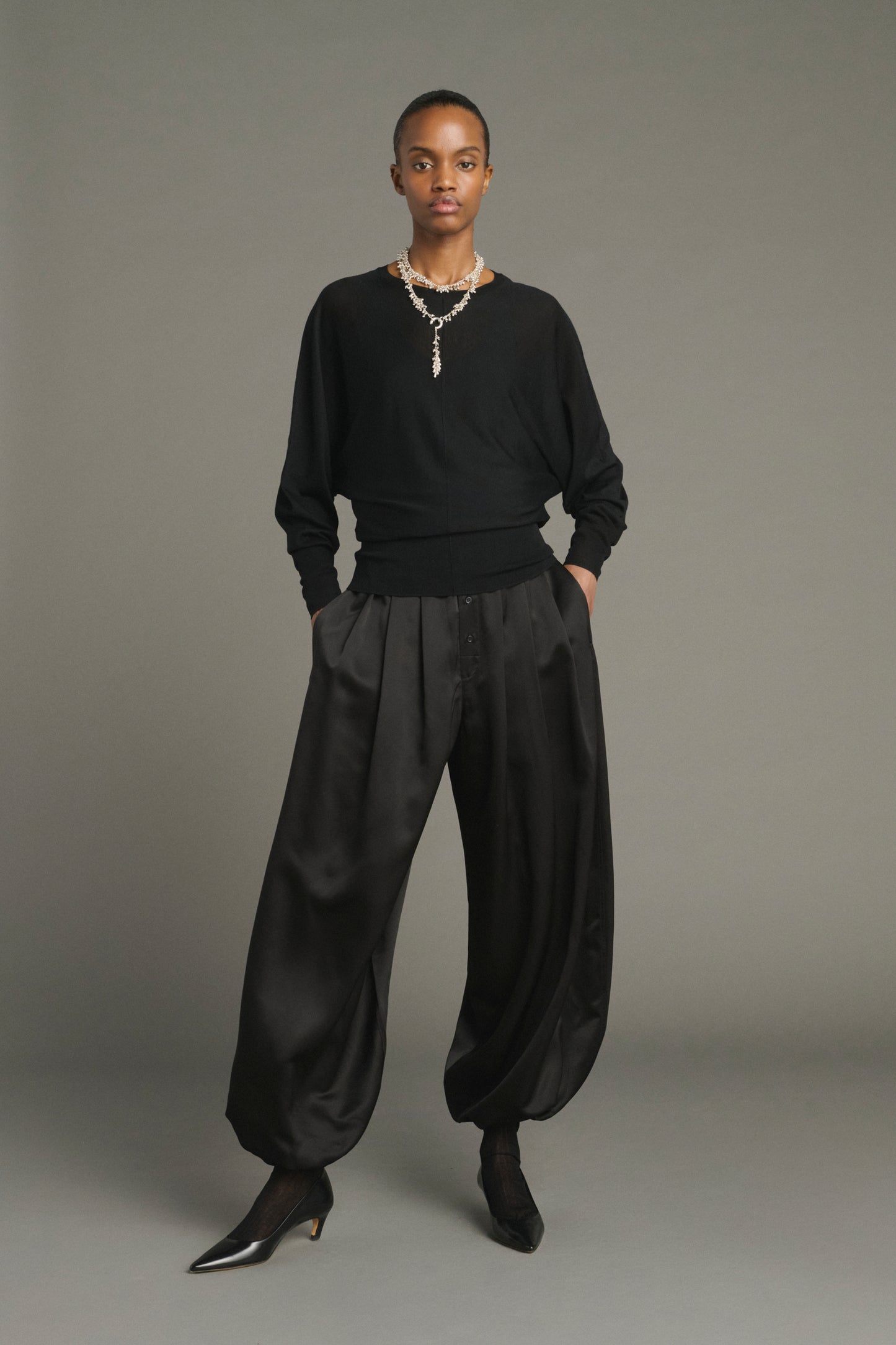 Jersey Lina - Negro - Lana Merino - Mujer
