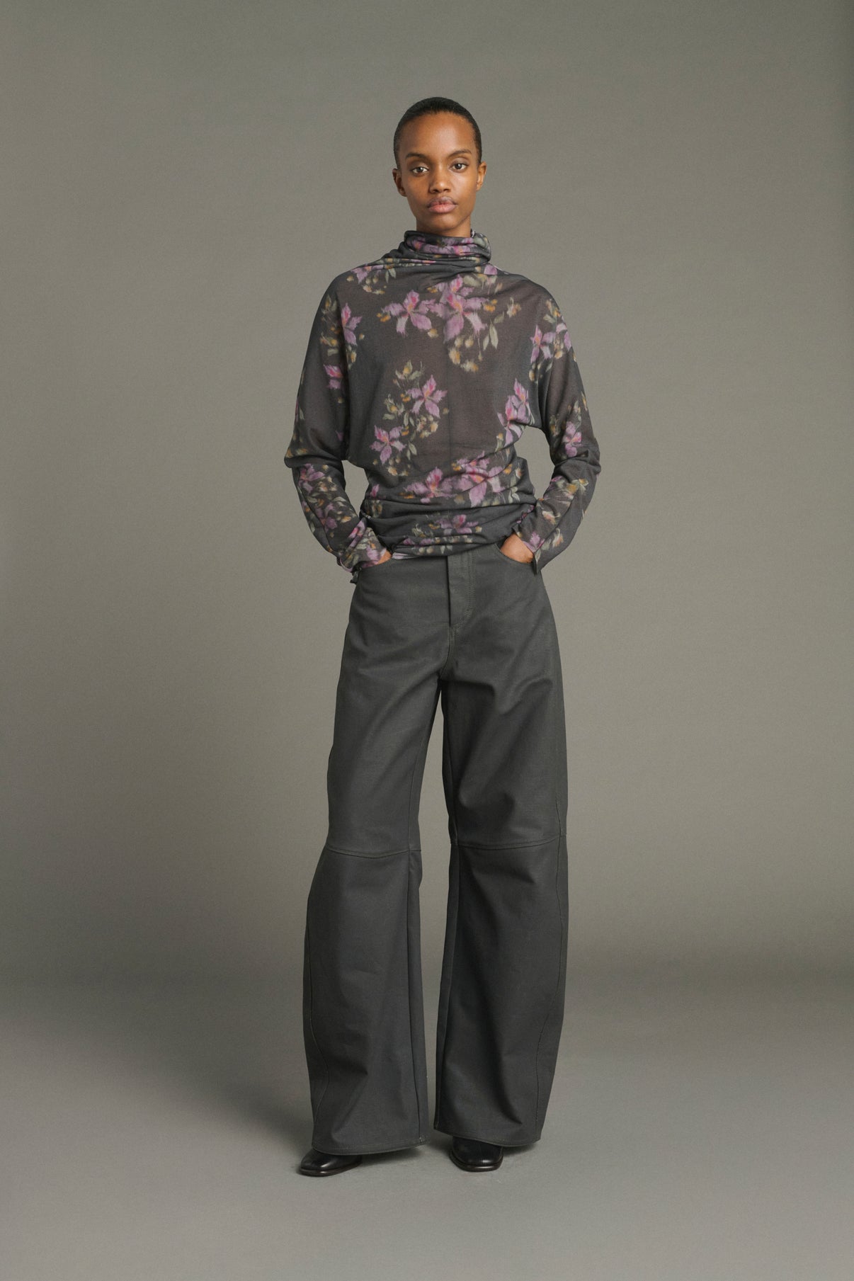 Camiseta Lisia - Antracita/Violeta - Algodón - Mujer vue 1