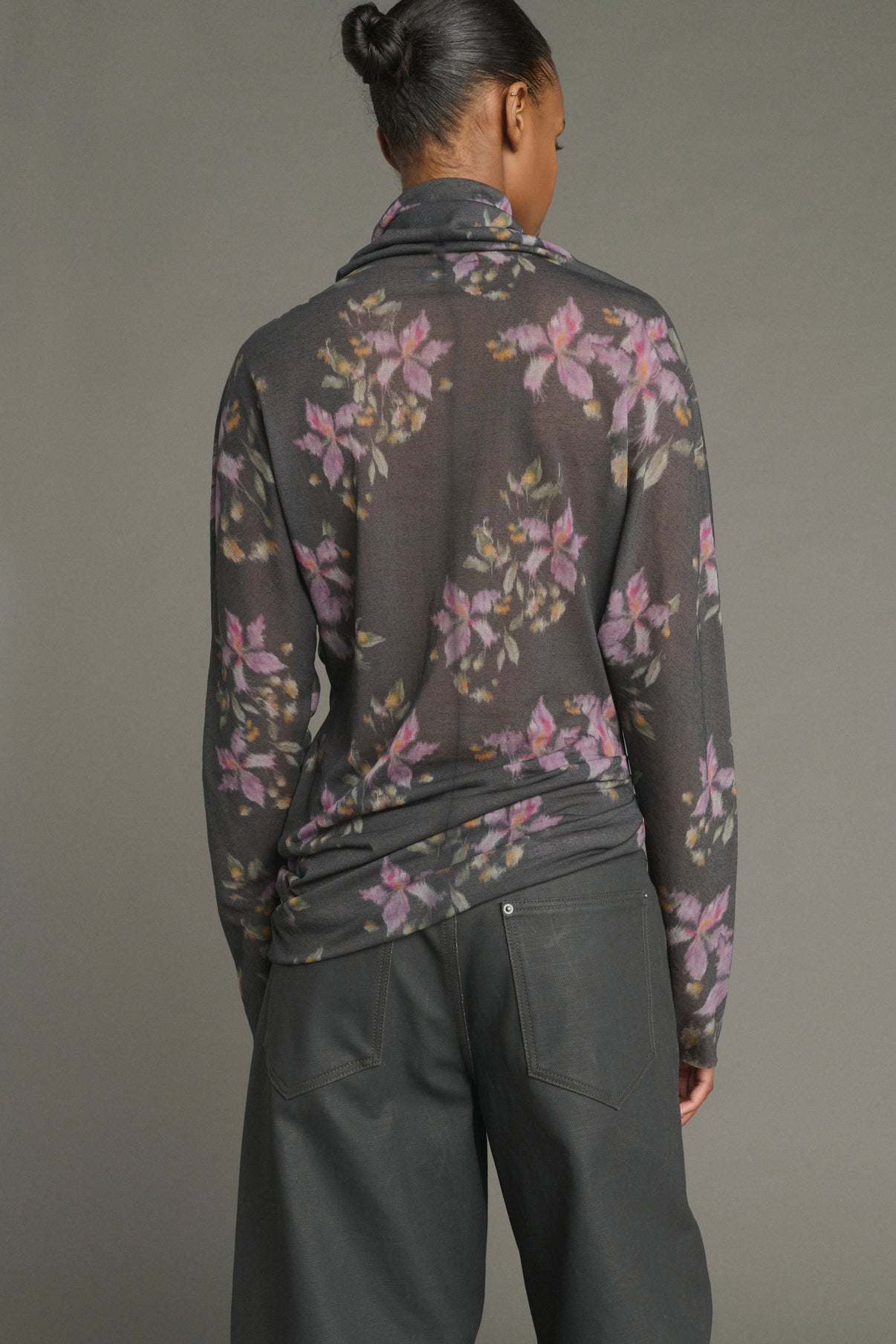 Camiseta Lisia - Antracita/Violeta - Algodón - Mujer vue 4