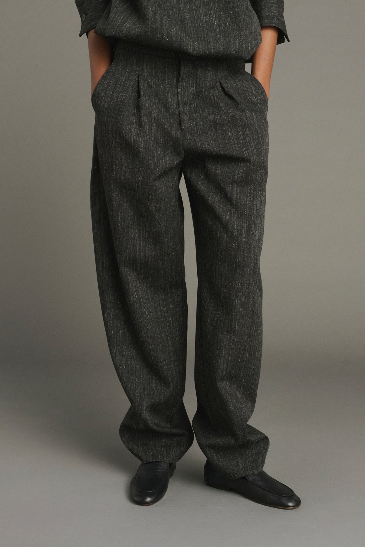Pantalón Baptiste - Gris Antracita - Lana - Mujer vue 3