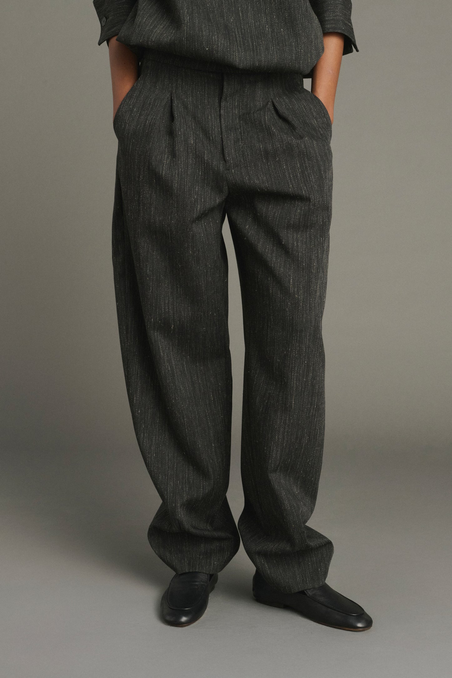 Pantalón Baptiste - Gris Antracita - Lana - Mujer