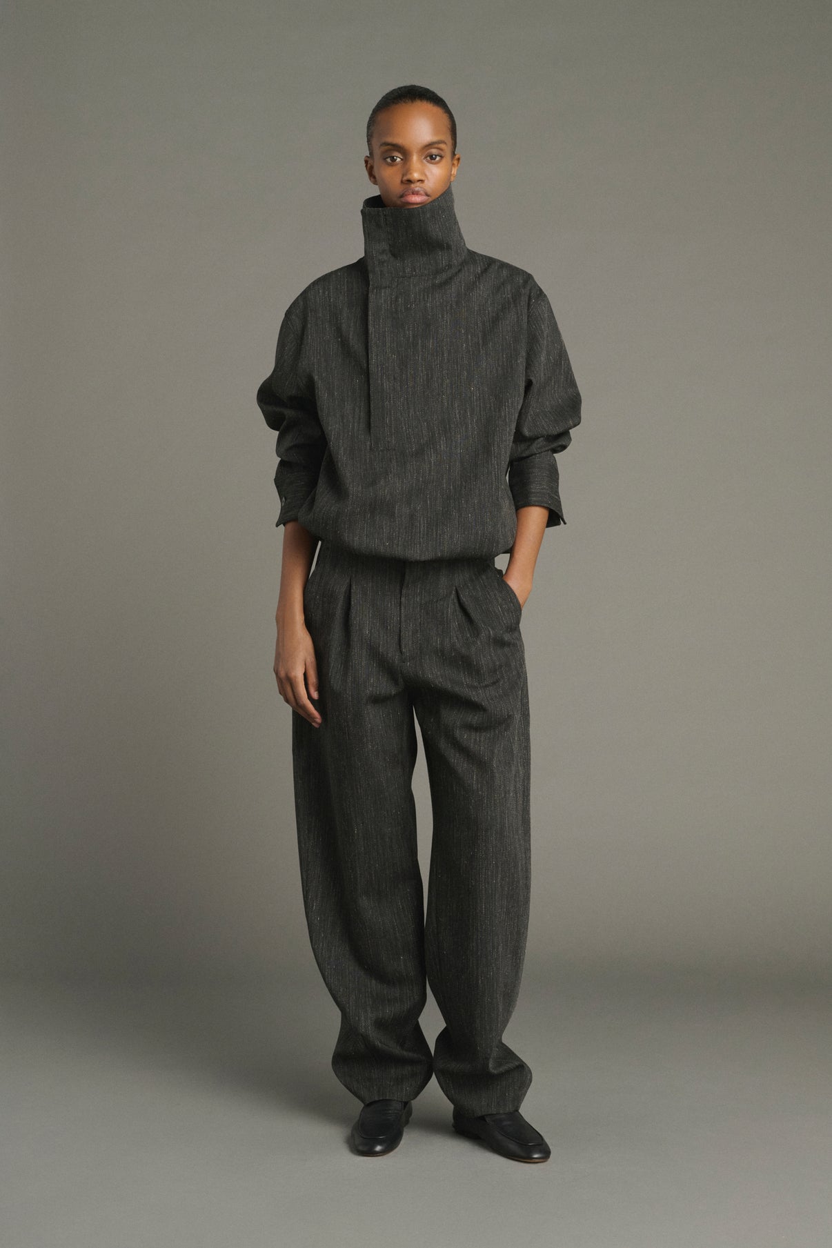Pantalón Baptiste - Gris Antracita - Lana - Mujer vue 1