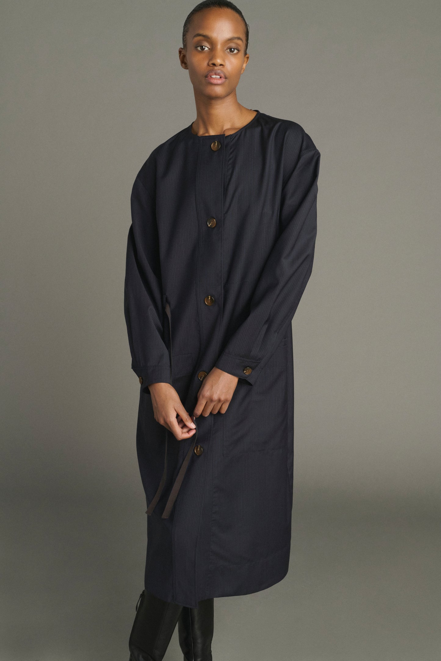 Vestido Helie - Azul/Navy - Lana - Mujer