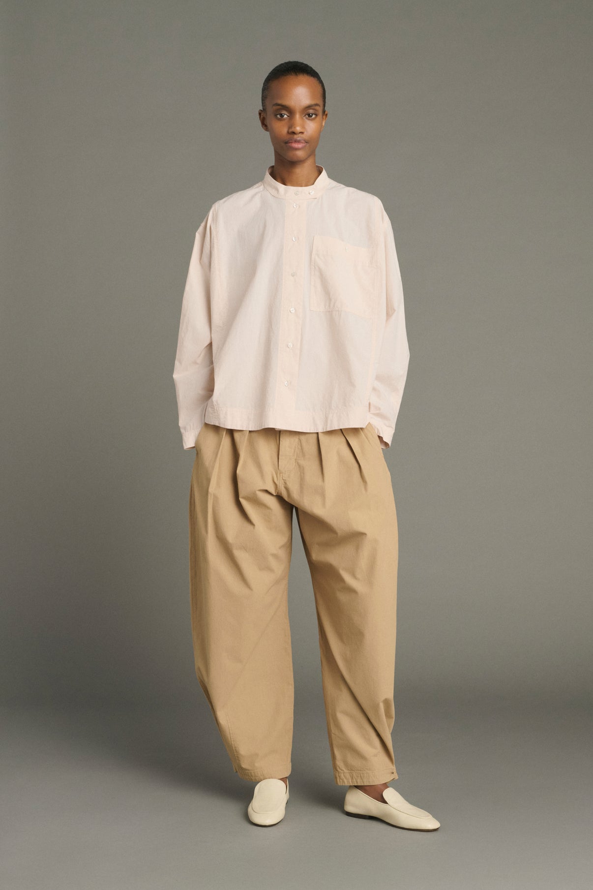 Camisa Chypre - Beige empolvado - Algodón - Mujer vue 2