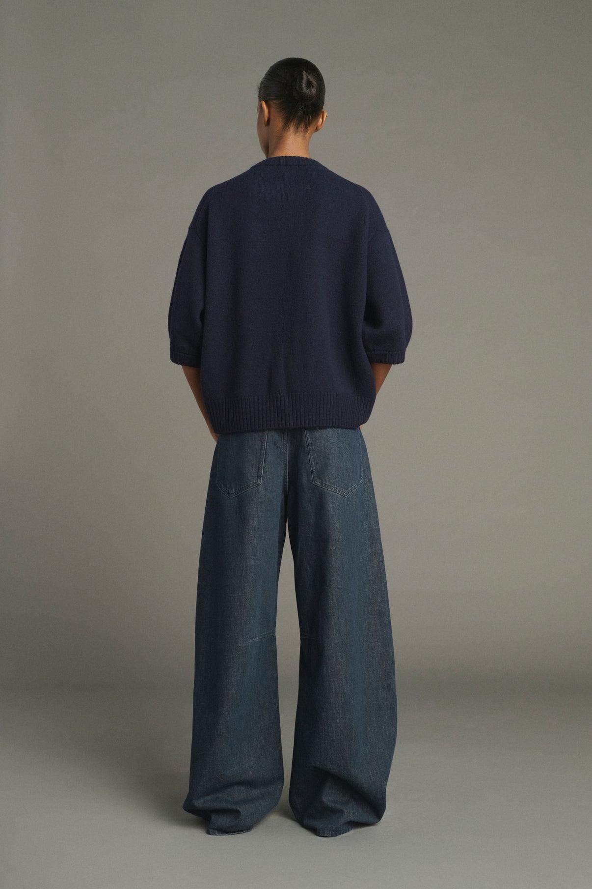 Jersey Lise - Navy - Lana Merino - Mujer vue 2