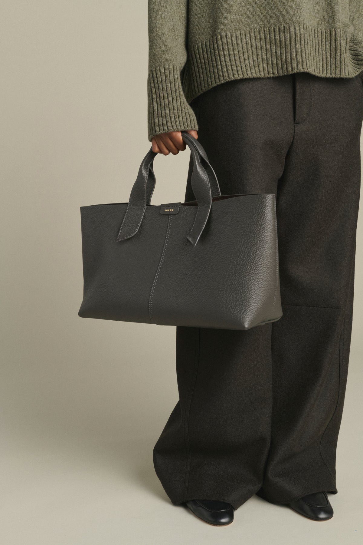 Bolso Suave - Acier Cuir Grainé Baguette - Soeur