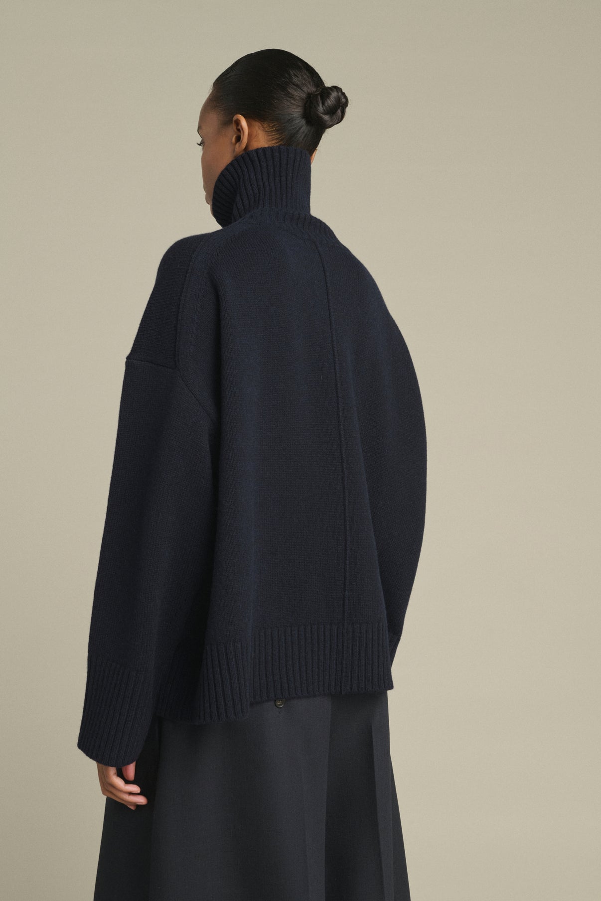 Jersey William - Navy - Lana Merino - Mujer vue 4