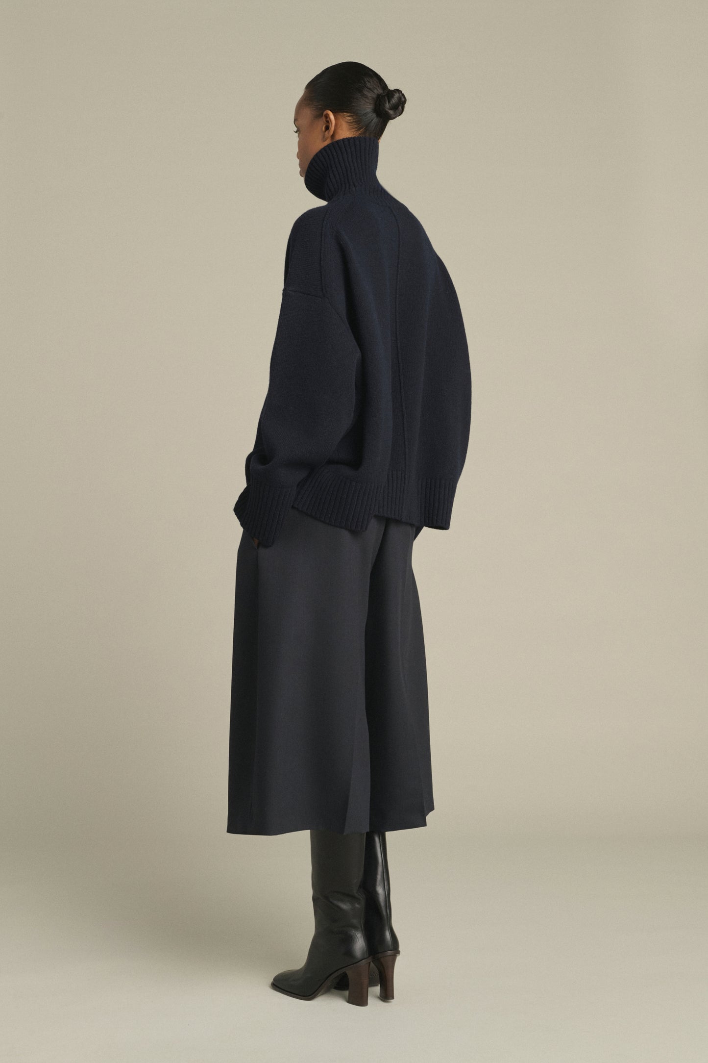 Jersey William - Navy - Lana Merino - Mujer